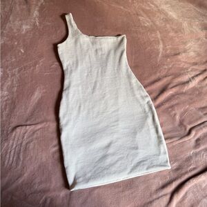 White Bodycon One Shoulder Meshki Dress